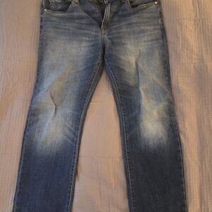 Buffalo David Bitton Men's Faded Blue Straight Jeans